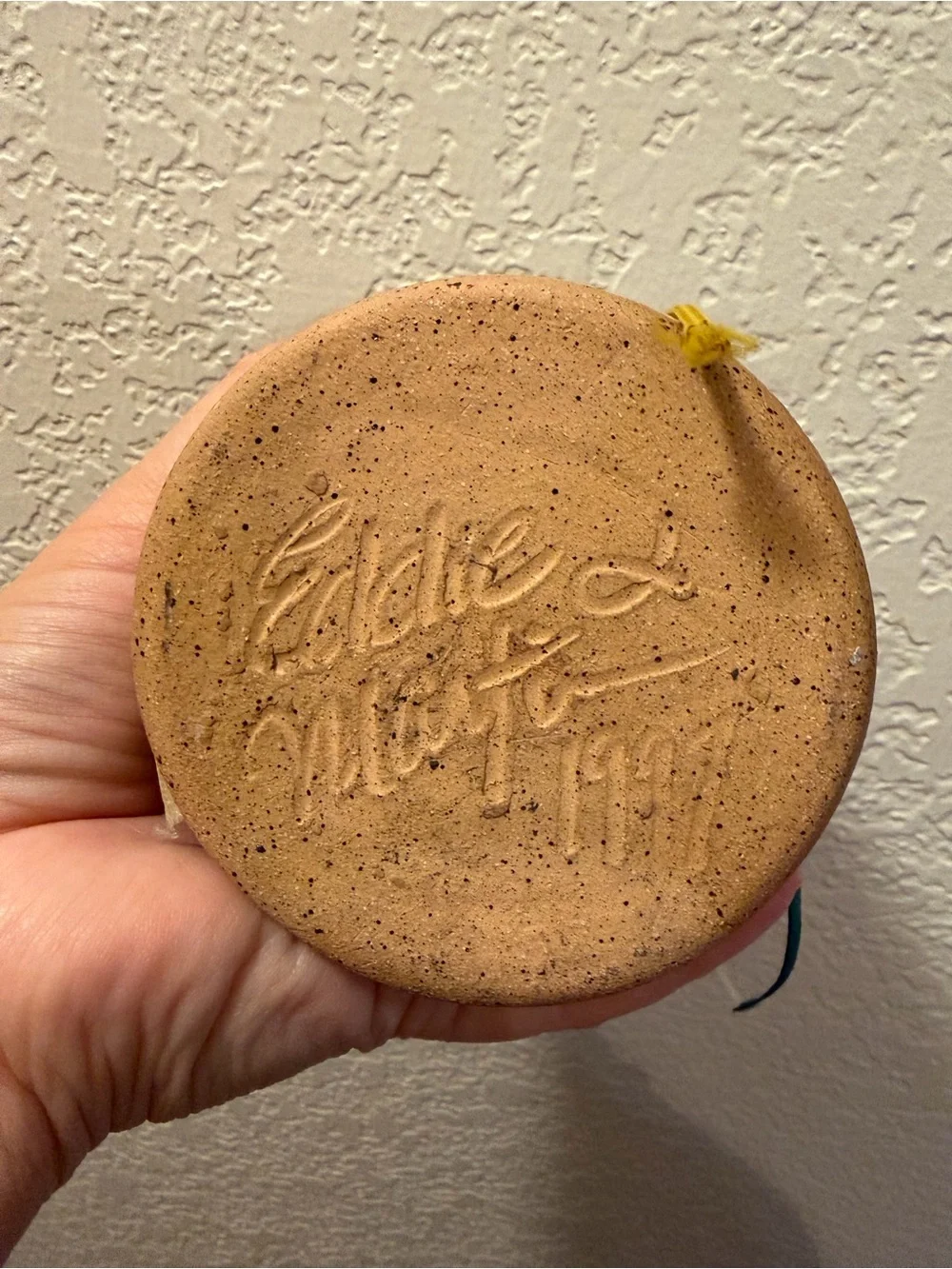 Eddie Martin Handmade Glazed Clay Vase Rejoice 1997 Handmade Artisan Christmas